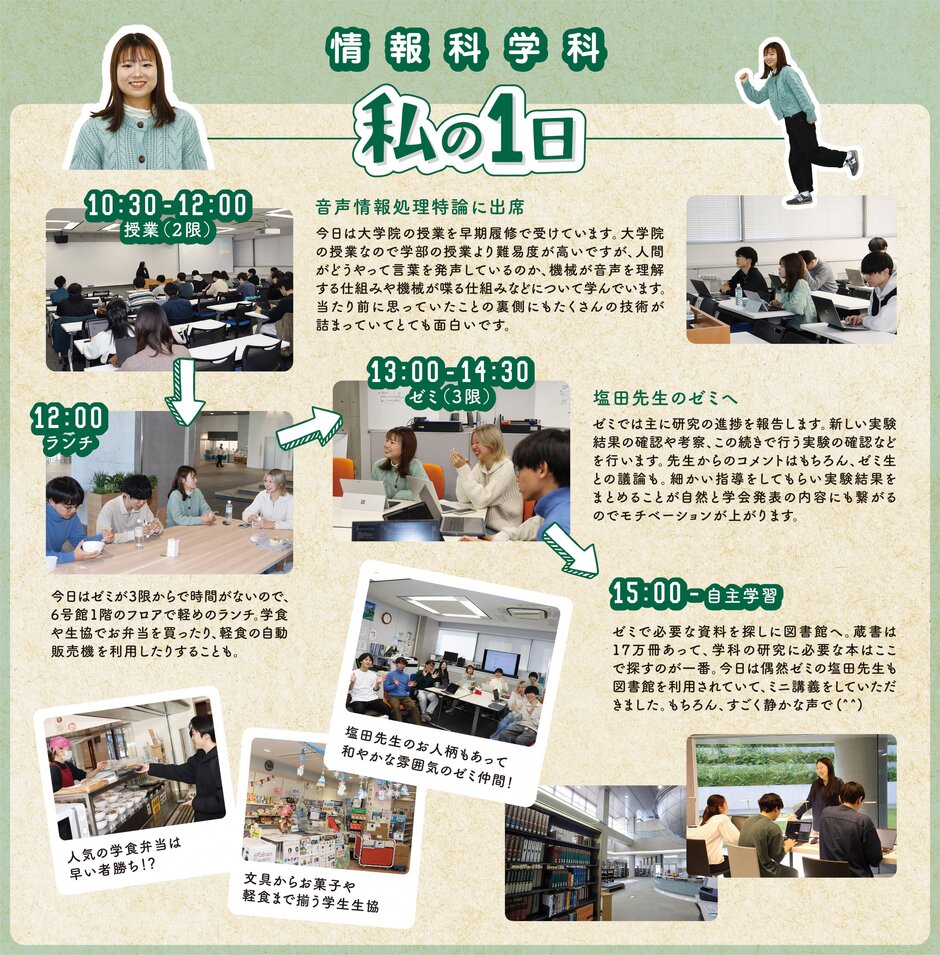 情報科学科の一日 イメージ