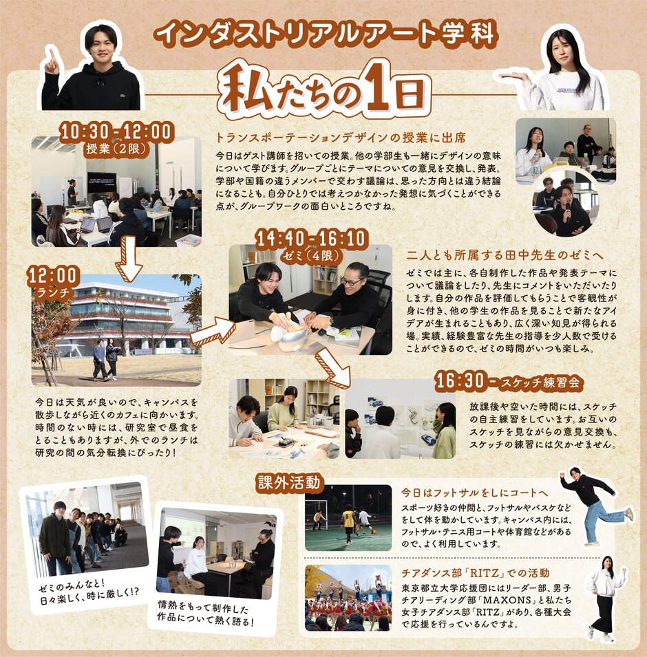 インダストリアルアート学科の一日 イメージ